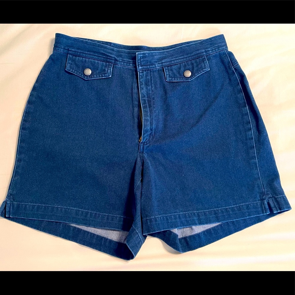 Liz Claiborne LizWear Jeans Petite Navy Blue Shorts